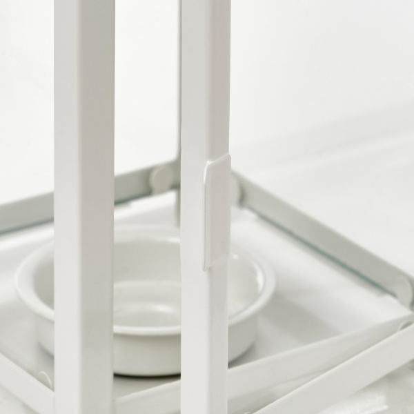 10608856 Фонарь для греющей свечи, белый, 20 см