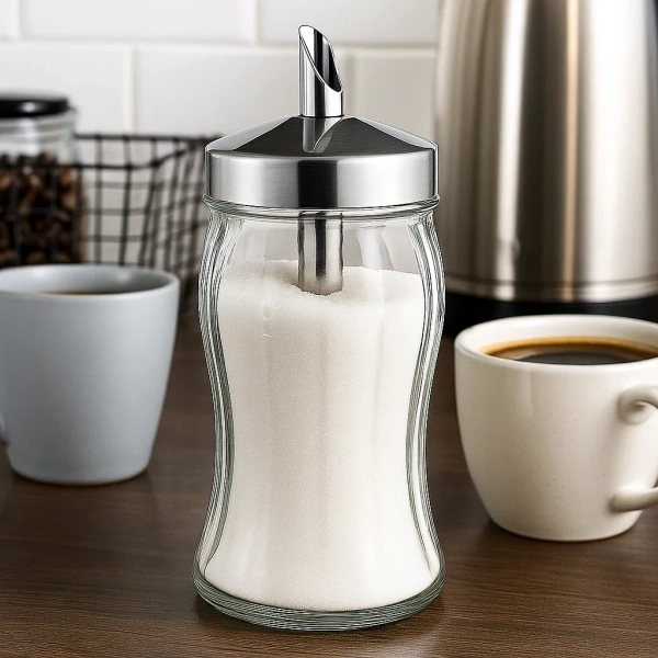 80078 Дозатор сахара, прозрачное стекло/нержавеющ сталь, 260 мл