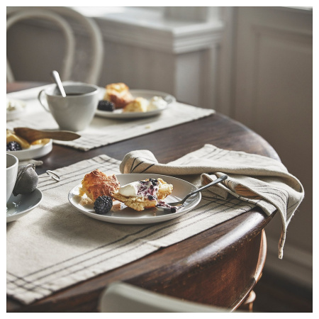 20545849 Салфетка под приборы, темно-серый/натуральный, 35x45 см