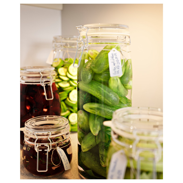 90213549 Банка с крышкой, прозрачное стекло, 2 л