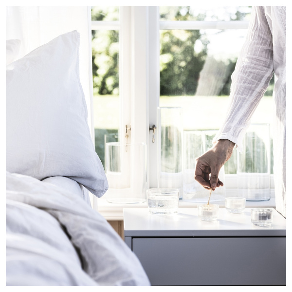 00598103 Свеча греющая ароматическая, аромат свежего белья/белый, 3,5 часа, 30 шт