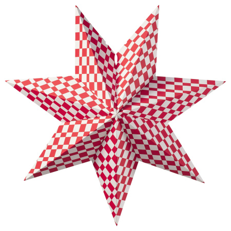 50606563 Абажур, красный / белый, 48 см