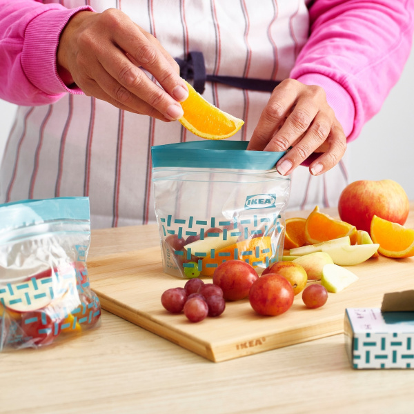 10592704 Пакет закрывающийся, узор/серо-зеленый, 0.3 л, 25 шт.