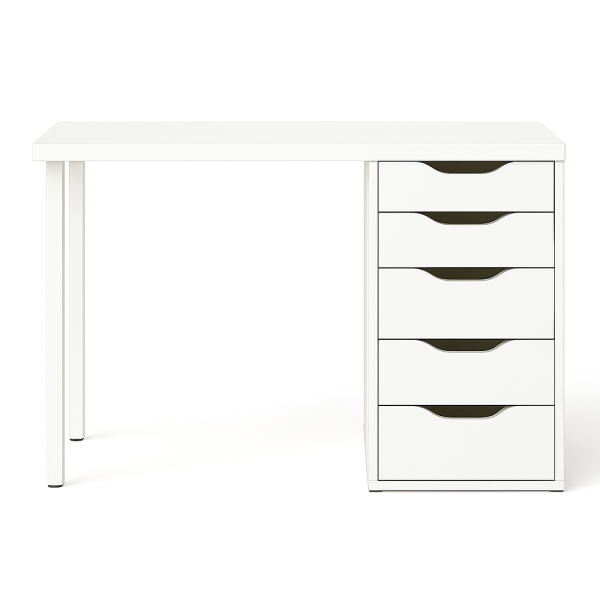 00456 Стол письменный, белый, 2/5T, 140x75x55 см