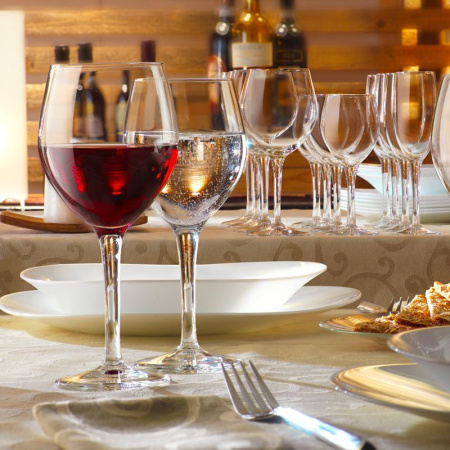 136140-12 Набор бокалов для вина, прозрачное стекло, 348 мл, 12 шт