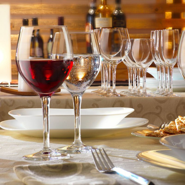 136140-12 Набор бокалов для вина, прозрачное стекло, 348 мл, 12 шт