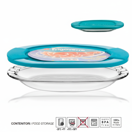 336200 Контейнер для продуктов / нарезки,  овальной формы/стекло, 26.7х19.4 см