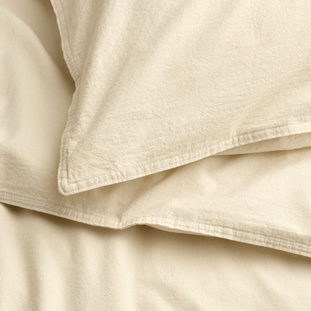 70591966 Пододеяльник и 2 наволочки, натуральный, 200x200 / 50x60 см