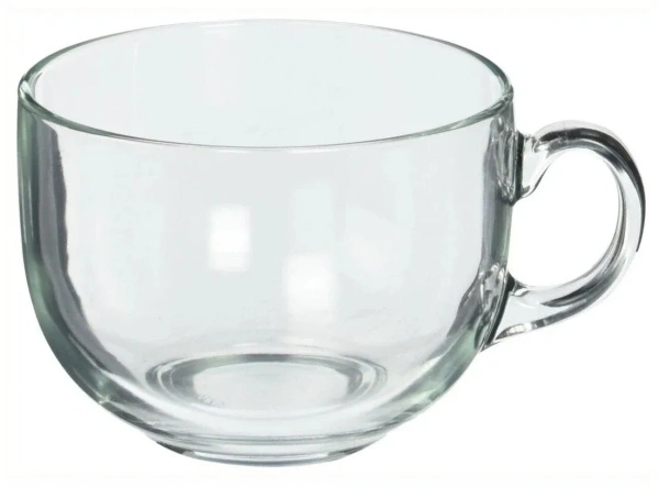 85030000 Чашка большая, прозрачное стекло, 500 мл