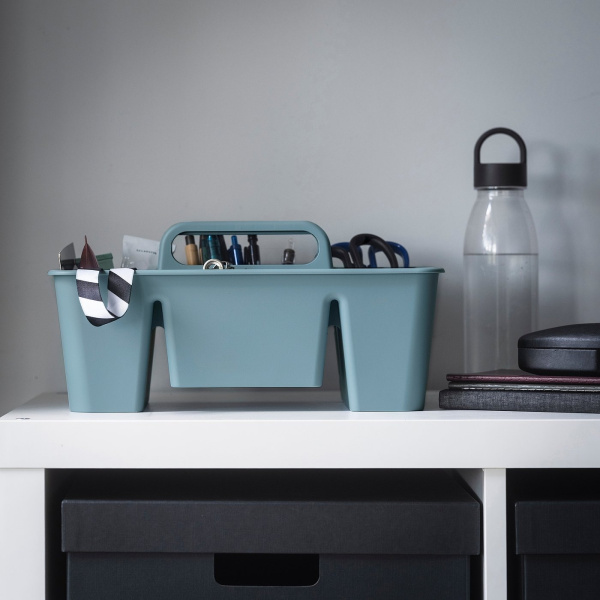 10610109 Органайзер настольный, серо-голубой, 32x18x16 см
