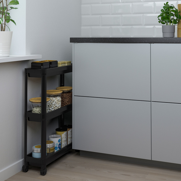 60471224 Тележка, черный, 54x18x71 см