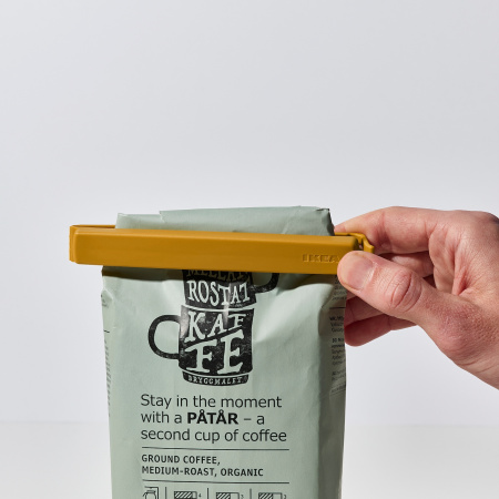 90524179 Зажим для пакетов, 6 штук, антрацит/темно-желтый