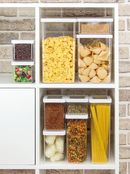 12900000 Контейнер+крышка д/сухих продуктов, прозрачный/белый, 0,5 л