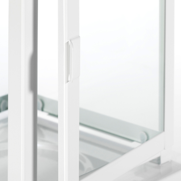 30270142 Фонарь для формовой свечи, белый, 28 см