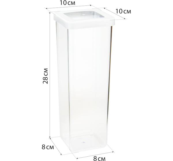 12940000 Контейнер+крышка д/сухих продуктов, прозрачный/белый, 1,9 л