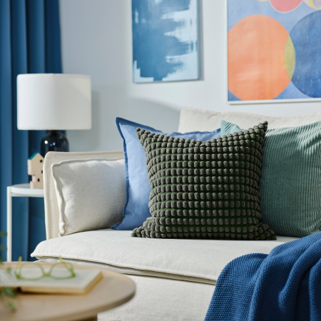 90543007 Чехол на подушку, серо-зеленый, 50x50 см