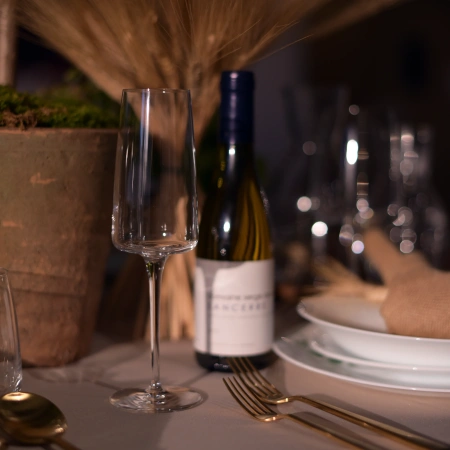 365752-4 Набор бокалов для шампанского, прозрачное стекло, 262 мл, 4 шт