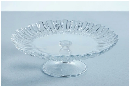 95832 Блюдо сервировочное на ножке, прозрачный, 31.5 см