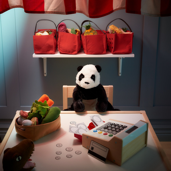 30221316 Мягкая игрушка медведь / панда, белый/черный