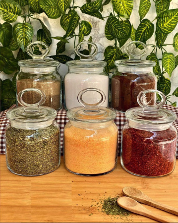 1109020 Банка с крышкой, прозрачное стекло, 575 мл