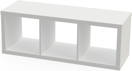 00012 Стеллаж, 41х112х38 см, белый