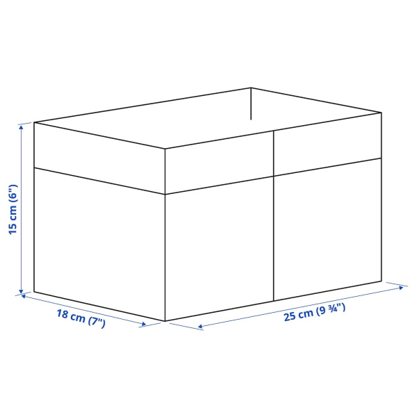 10581239 Коробка, синий, 3 шт, 18x25x15 см