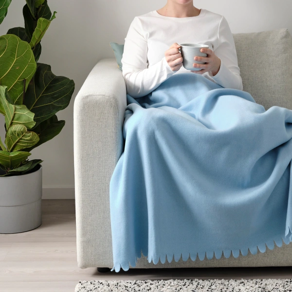 10495171 Плед, голубой, 130x170 см