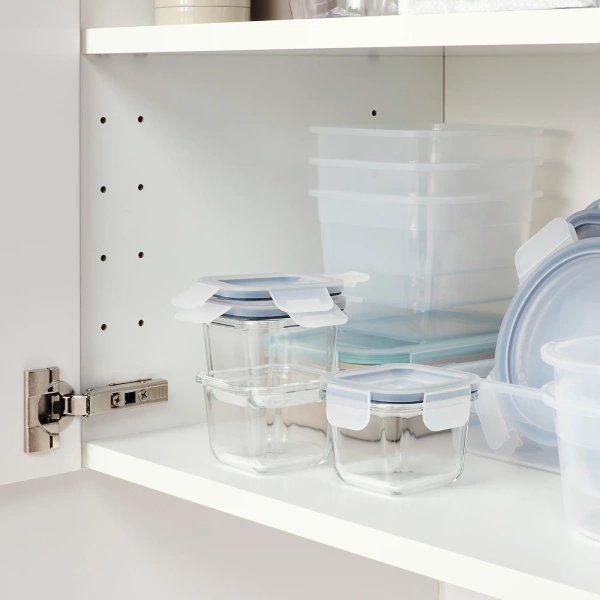 60444947 Контейнер для продуктов с крышкой, четырехугольной формы/стекло, 80 мл, 3 шт