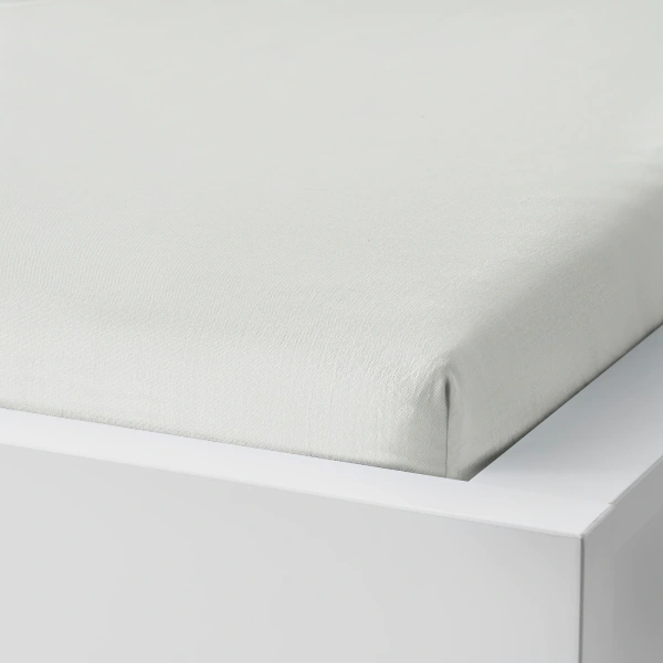 90460356 Простыня натяжная, белый, 90x200 см