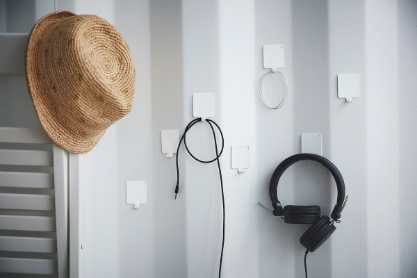 80347101 Крючок самоклеящийся, белый, 3 шт.